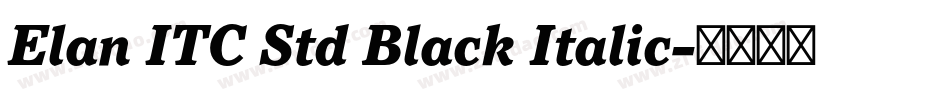 Elan ITC Std Black Italic字体转换